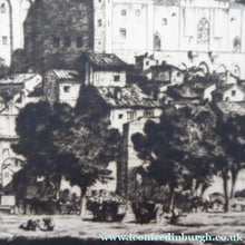 Load image into Gallery viewer, Stanley Anderson Drypoint Etching Avignon from the Rhone 1920s

