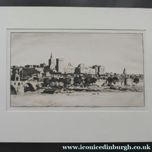 Load image into Gallery viewer, Stanley Anderson Drypoint Etching Avignon from the Rhone 1920s
