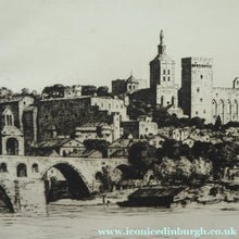 Load image into Gallery viewer, Stanley Anderson Drypoint Etching Avignon from the Rhone 1920s
