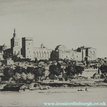 Load image into Gallery viewer, Stanley Anderson Drypoint Etching Avignon from the Rhone 1920s
