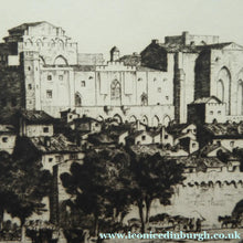 Load image into Gallery viewer, Stanley Anderson Drypoint Etching Avignon from the Rhone 1920s

