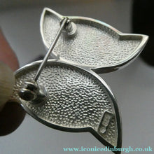 Load image into Gallery viewer, Unusual little STERLING SILVER Brooch in the Form of an Abstract Celtic Butterfly
