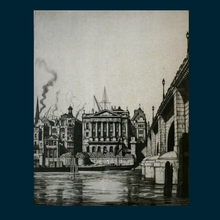 Load image into Gallery viewer, Scottish Art. Fishmonger's Hall, London. 1920s Pencil Signed Etching by IAN STRANG (1886 - 1952)
