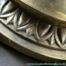 Load image into Gallery viewer, Antique Brass CLASSICAL Table Lamp with Shell &amp; Sunflower Motifs. MILK GLASS SHADE

