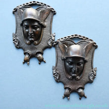 Load image into Gallery viewer, Strange Antique German ZIMMERMAN HANAU Wall Pocket Match Holder. Cast Iron with Head of a Valkyrie (A) - Metal Match

