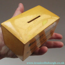 Load image into Gallery viewer, Mauchline Vintage 1930s MISSIONARY Fruitwood Collection Box
