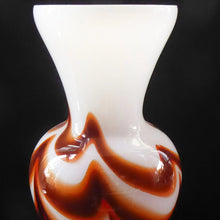 Load image into Gallery viewer, Italian V.B Opaline ZEBRA Stripe Glass Vase. 13 3/4 inches in height
