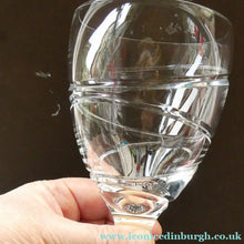 Load image into Gallery viewer, Pair of Stuart Crystal Aura Wine Glases Jasper Conran 9 inches
