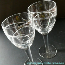Load image into Gallery viewer, Pair of Stuart Crystal Aura Wine Glases Jasper Conran 9 inches
