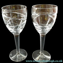 Load image into Gallery viewer, Pair of Stuart Crystal Aura Wine Glases Jasper Conran 9 inches

