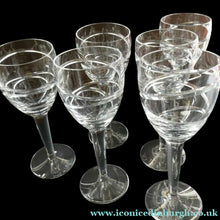 Load image into Gallery viewer, Pair of Stuart Crystal Aura Wine Glases Jasper Conran 9 inches
