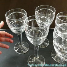 Load image into Gallery viewer, Pair of Stuart Crystal Aura Wine Glases Jasper Conran 9 inches
