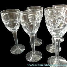 Load image into Gallery viewer, Pair of Stuart Crystal Aura Wine Glases Jasper Conran 9 inches
