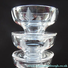 Load image into Gallery viewer, STUART CRYSTAL Woodchester FIVE Matching Sundae Dishes or Bowls. Excellent Condition with Shorter Stem and Flared Foot Section 
