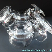 Load image into Gallery viewer, STUART CRYSTAL Woodchester FIVE Matching Sundae Dishes or Bowls. Excellent Condition with Shorter Stem and Flared Foot Section 

