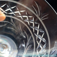 Load image into Gallery viewer, Pair of STUART CRYSTAL IMPERIAL Pattern Large Wine Glasses or Water Goblets. Height: 4 3/4 inches
