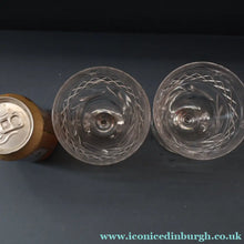 Load image into Gallery viewer, Pair of STUART CRYSTAL IMPERIAL Pattern Large Wine Glasses or Water Goblets. Height: 4 3/4 inches
