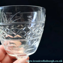 Load image into Gallery viewer, Pair of STUART CRYSTAL IMPERIAL Pattern Large Wine Glasses or Water Goblets. Height: 4 3/4 inches

