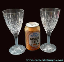 Load image into Gallery viewer, Vintage STUART Crystal. Pair of TEWKESBURY Pattern Wine Glasses. Height: 6 7/8 inches 
