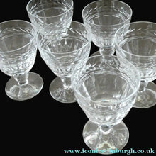 Load image into Gallery viewer, Set of Six STUART CRYSTAL ARUNDEL Pattern Sherry or Port Glasses. 3 1/2 inches
