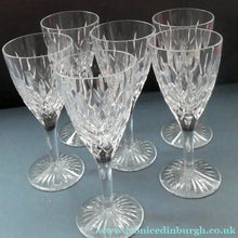 Load image into Gallery viewer, Vintage STUART Crystal. Set of SIX TEWKESBURY Pattern Wine Glasses. Height: 6 7/8 inches
