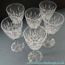 Load image into Gallery viewer, Vintage STUART Crystal. Set of SIX TEWKESBURY Pattern Wine Glasses. Height: 6 7/8 inches
