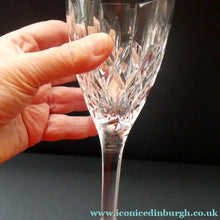 Load image into Gallery viewer, Vintage STUART Crystal. Set of SIX TEWKESBURY Pattern Wine Glasses. Height: 6 7/8 inches
