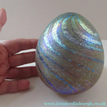 Load image into Gallery viewer, Norman Stuart Clarke Studio Glass Egg Shape Paperweight Vintage
