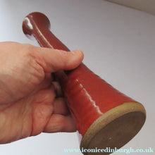 Load image into Gallery viewer, 1970s BRITISH Studio Pottery Vase. Chimney Vase by Mike Labrum Spiral Pottery
