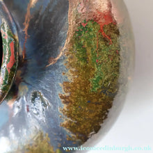 Load image into Gallery viewer, STUDIO POTTERY. Collectable 1980s Squat Vase with Stunning Lustre Glazes by Tony Laverick (b.1961). SIGNED
