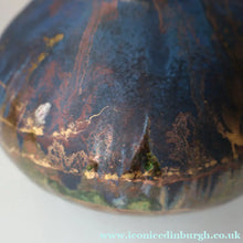 Load image into Gallery viewer, STUDIO POTTERY. Collectable 1980s Squat Vase with Stunning Lustre Glazes by Tony Laverick (b.1961). SIGNED
