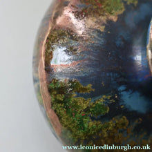 Load image into Gallery viewer, STUDIO POTTERY. Collectable 1980s Squat Vase with Stunning Lustre Glazes by Tony Laverick (b.1961). SIGNED
