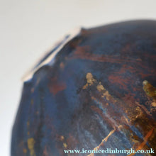 Load image into Gallery viewer, STUDIO POTTERY. Collectable 1980s Squat Vase with Stunning Lustre Glazes by Tony Laverick (b.1961). SIGNED
