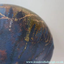 Load image into Gallery viewer, STUDIO POTTERY. Collectable 1980s Squat Vase with Stunning Lustre Glazes by Tony Laverick (b.1961). SIGNED
