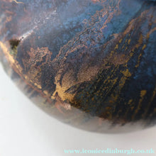 Load image into Gallery viewer, STUDIO POTTERY. Collectable 1980s Squat Vase with Stunning Lustre Glazes by Tony Laverick (b.1961). SIGNED
