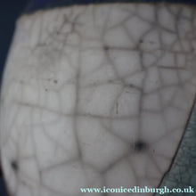 Load image into Gallery viewer, STUDIO POTTERY. David Howard Jones (b. 1953). 1980s Raku Vase with Crackle Glaze and Abstract Decoration
