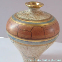 Load image into Gallery viewer, British Studio Pottery Miniature Bottle Vase by Tony Laverick 1990s
