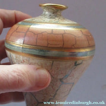 Load image into Gallery viewer, British Studio Pottery Miniature Bottle Vase by Tony Laverick 1990s
