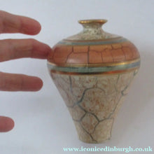 Load image into Gallery viewer, British Studio Pottery Miniature Bottle Vase by Tony Laverick 1990s
