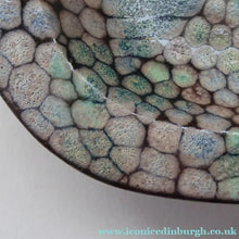 Load image into Gallery viewer, STUDIO POTTERY Heavy Dish or Platter with Strange Fish Design. The Decoration is all made of dots to resemble shagreen. Fully signed to the rear
