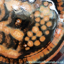 Load image into Gallery viewer, STUDIO POTTERY. Keith Smith: Squat Lidded Bowl or Pot with Mottled / Tiger Stripe Decoration
