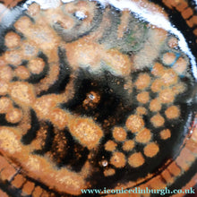 Load image into Gallery viewer, STUDIO POTTERY. Keith Smith: Squat Lidded Bowl or Pot with Mottled / Tiger Stripe Decoration
