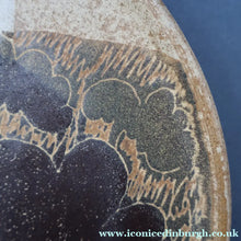 Load image into Gallery viewer, STUDIO POTTERY. Large Plate or Platter with Abstract Floral Motifs. Crich Pottery (Diana Worthy). 10 1/2 inches diameter
