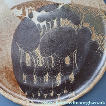 Load image into Gallery viewer, STUDIO POTTERY. Large Plate or Platter with Abstract Floral Motifs. Crich Pottery (Diana Worthy). 10 1/2 inches diameter
