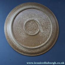 Load image into Gallery viewer, STUDIO POTTERY. Large Plate or Platter with Abstract Floral Motifs. Crich Pottery (Diana Worthy). 10 1/2 inches diameter
