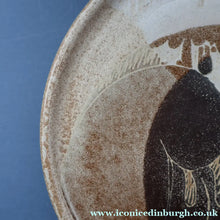 Load image into Gallery viewer, STUDIO POTTERY. Large Plate or Platter with Abstract Floral Motifs. Crich Pottery (Diana Worthy). 10 1/2 inches diameter

