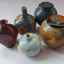 Load image into Gallery viewer, Julie Brooke Crystalline Glaze Miniature Bottle Vase
