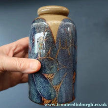 Load image into Gallery viewer, STUDIO POTTERY. Pretty Vase with Abstract Floral Motifs. Crich Pottery (Diana Worthy)
