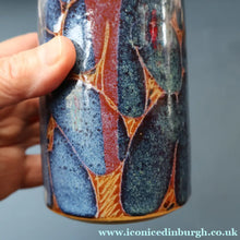 Load image into Gallery viewer, STUDIO POTTERY. Pretty Vase with Abstract Floral Motifs. Crich Pottery (Diana Worthy)
