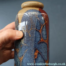 Load image into Gallery viewer, STUDIO POTTERY. Pretty Vase with Abstract Floral Motifs. Crich Pottery (Diana Worthy)

